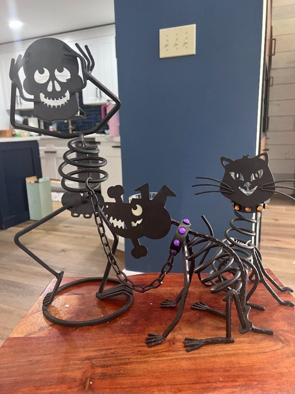 Partylite Halloween Skeleton Candle Holders- set of 3
